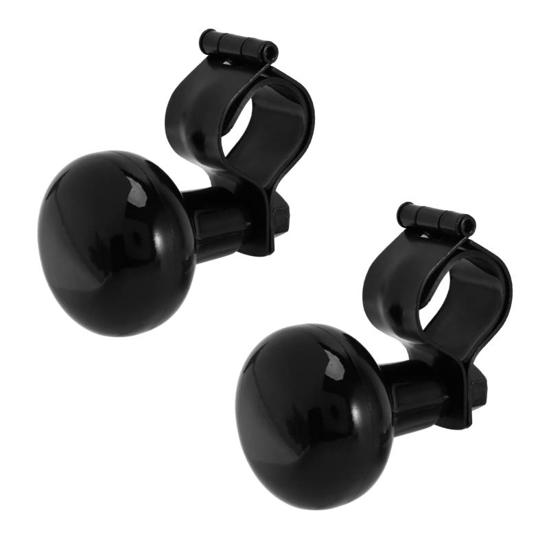 BLASHRD 2X Auto Lenkrad Drehknopf Power Handle Ball Hand Steuerung Ball Booster Radverstärker Auto Spinner Knopf Ball, Silber von BLASHRD
