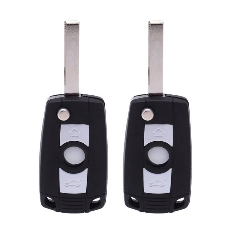 BLASHRD 2X Klappbar Flip Auto Schluessellos Schluesselhuelle Schluesselanhaenger Schale Fuer 3 5 7 Series Z3 Z4 E38 E39 E46 von BLASHRD