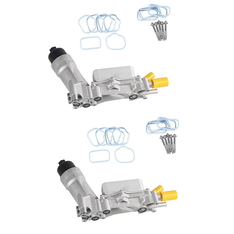 BLASHRD 2X Ölfilter-Adaptergehäuse Motor für - Ram 3.6L V6 Ölkühler 68105583AE 68105583AF 68105583AA von BLASHRD