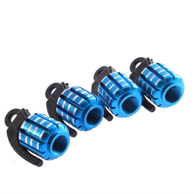 BLASHRD 4 STK. geformte Blau Mini Auto Gummi Reifen Ventilkappen Abdeckungen von BLASHRD
