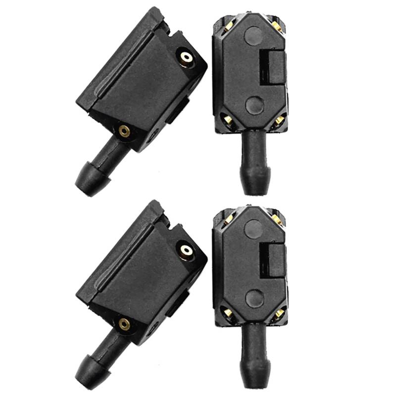 BLASHRD 4-Teilige Scheibenwaschanlage Jet Universal Schwarz Car Arm Scheibenwaschanlage Wischblatt Wassersprühdüsen Düsenzubehör von BLASHRD