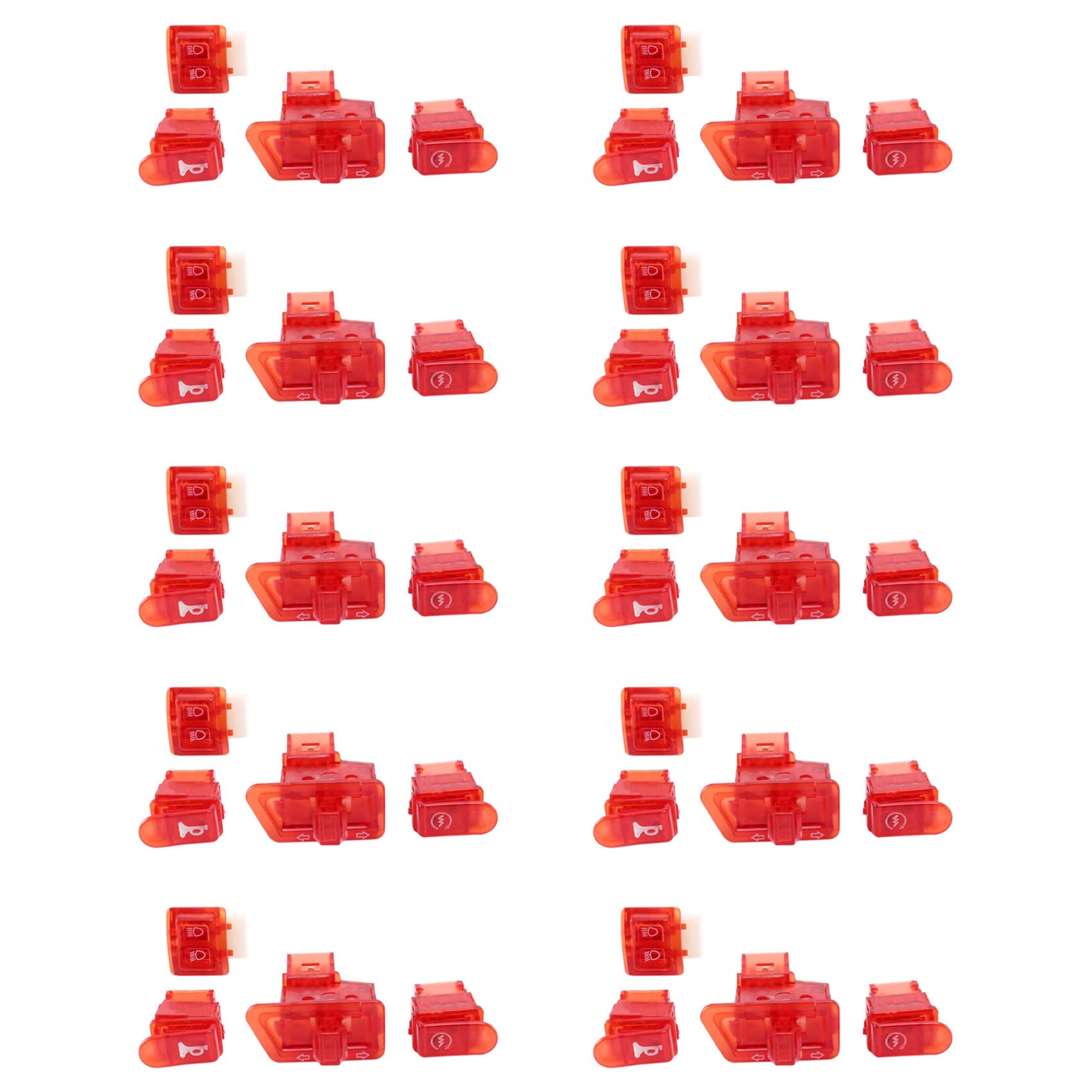 BLASHRD 40X Motorrad Hupen Schalter Taste Wenden Signal Blinker Schalter Taste Start Taste für AF27 AF28 AF34 Rot BLASHRD 40X Motorrad Hupen Schalter Taste Wenden Signal Blinker Schalter Taste Start Taste für AF27 AF28 AF34 Rot von BLASHRD