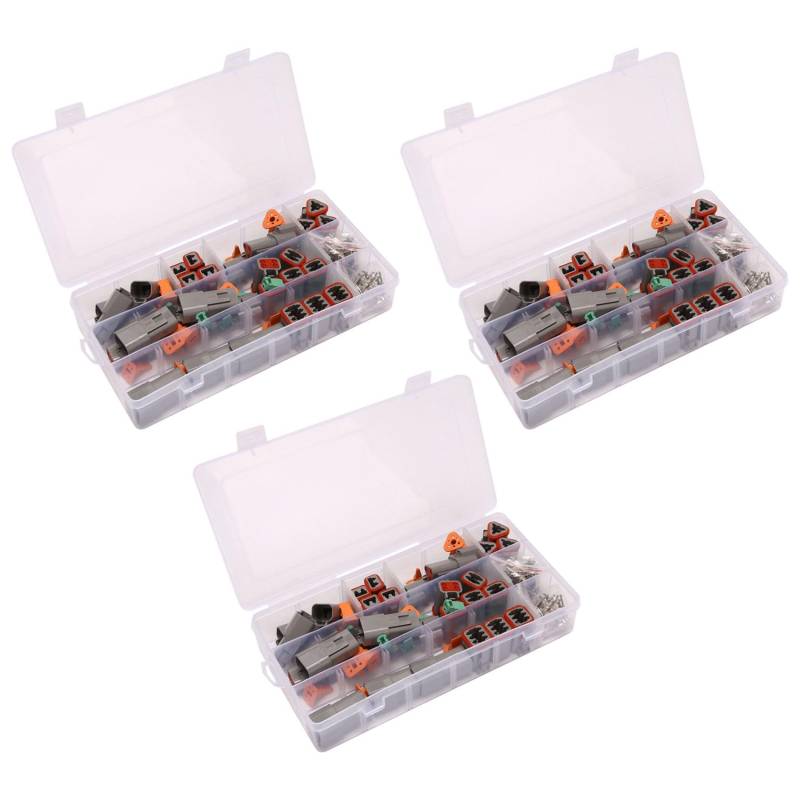 BLASHRD 420Pcs Deutsch DT Series Wasserdichter Kabelverbindungssatz DT06-2/3/4 / 6S DT04-2/3/4 / 6P Kfz-Stecker mit Stiftbox von BLASHRD