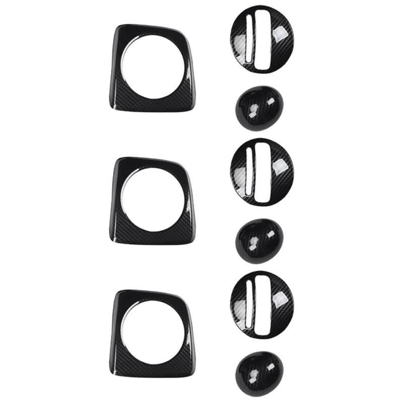 BLASHRD 9Pcs at Car Carbon Fiber Getriebe Schalttafelabdeckung Rahmenverkleidung RHD für 2006-2011 RHD von BLASHRD