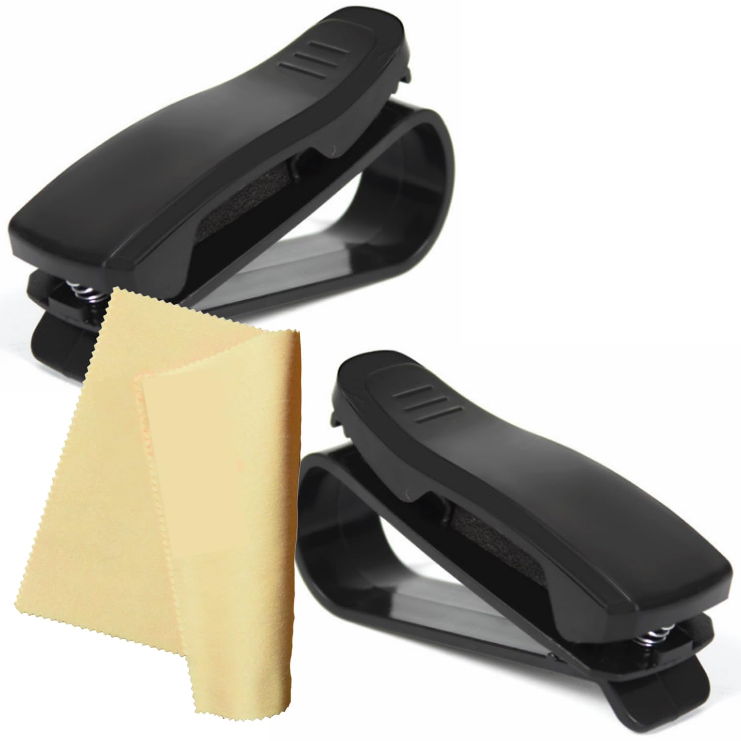 Brillenhalter Auto Sonnenblende + Brillenputztuch - 2x Clip Sonnenbrillenhalter Auto Brillenhalter Brillenablage Auto Innenausstattung Brillenclip Auto Schwarzer Bestes Autozubehör Glasses Holder Brillenhalter Auto Sonnenblende + Brillenputztuch - 2x Clip Sonnenbrillenhalter Auto Brillenhalter Brillenablage Auto Innenausstattung Brillenclip Auto Schwarzer Bestes Autozubehör Glasses Holder von BLAUBODY