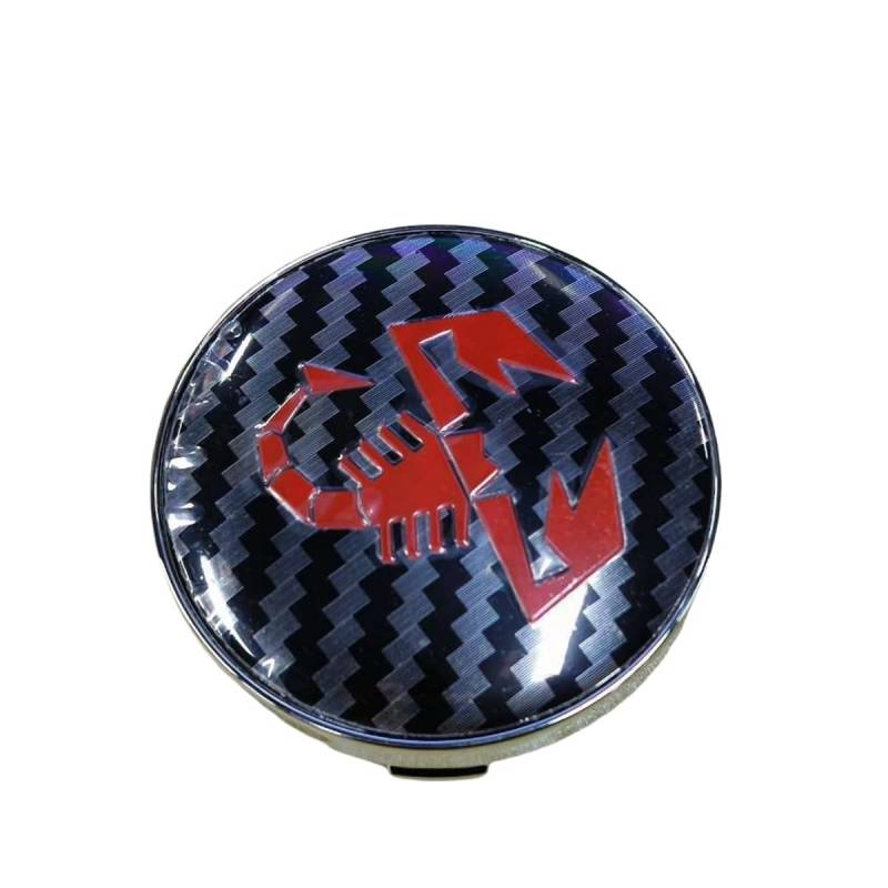 4 Stück Radnabenabdeckung für Abarth Punto Evo (199) 2010-2013 60mm, Auto ZubehörAuto Radnabendeckel Radnaben Modifikationsdekoration,A von BLAYY