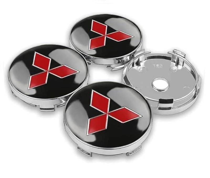 4 Stück Radnabenabdeckung für Mitsubishi ASX 2010-2022 2023 2024 60mm, Auto ZubehörAuto Radnabendeckel Radnaben Modifikationsdekoration von BLAYY