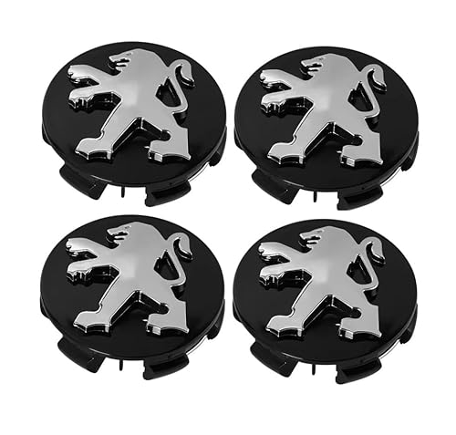 4 Stück Radnabenabdeckung für Peugeot 3008 E3008 P64 2024 2025 60mm, Auto ZubehörAuto Radnabendeckel Radnaben Modifikationsdekoration,E von BLAYY