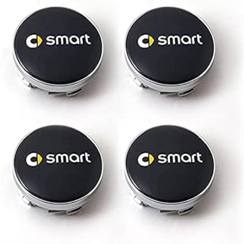 4 Stück Radnabenabdeckung für Smart 451 Brabus Smart 453 60mm, Auto ZubehörAuto Radnabendeckel Radnaben Modifikationsdekoration,D von BLAYY