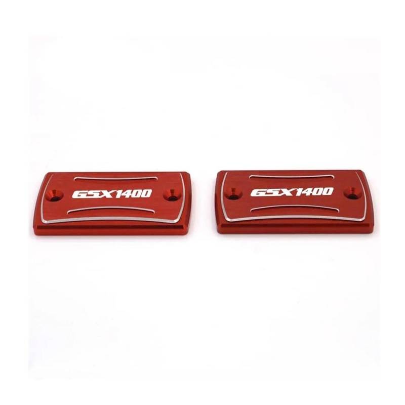 Motorrad Bremsflüssigkeitsbehälter Abdeckung Abdeckung des Flüssigkeitsbehälters Für Den Vorderen Bremskupplungszylinder Geeignet Für GSX1400 2001-2006(2 Pieces Red) von BLBLXQBL
