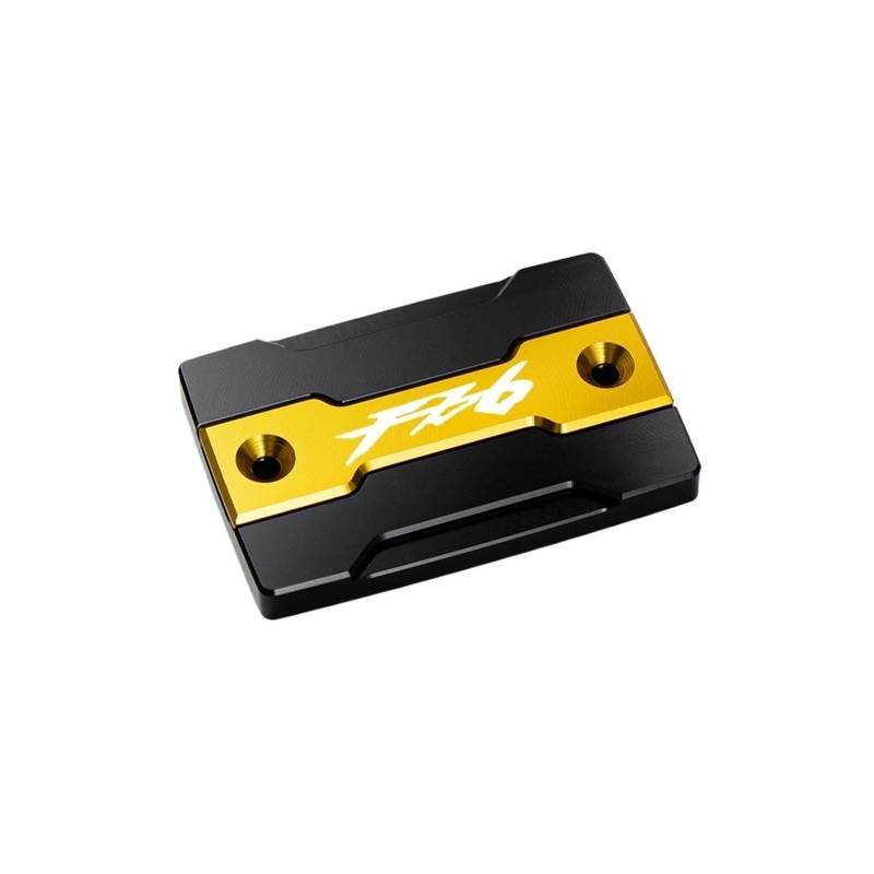 Motorrad Bremsflüssigkeitsbehälter Abdeckung Geeignet Für FZ6 N/R/S Vordere Bremsflüssigkeitsbehälterkappe Und Motorfüllkappe(Gold) von BLBLXQBL