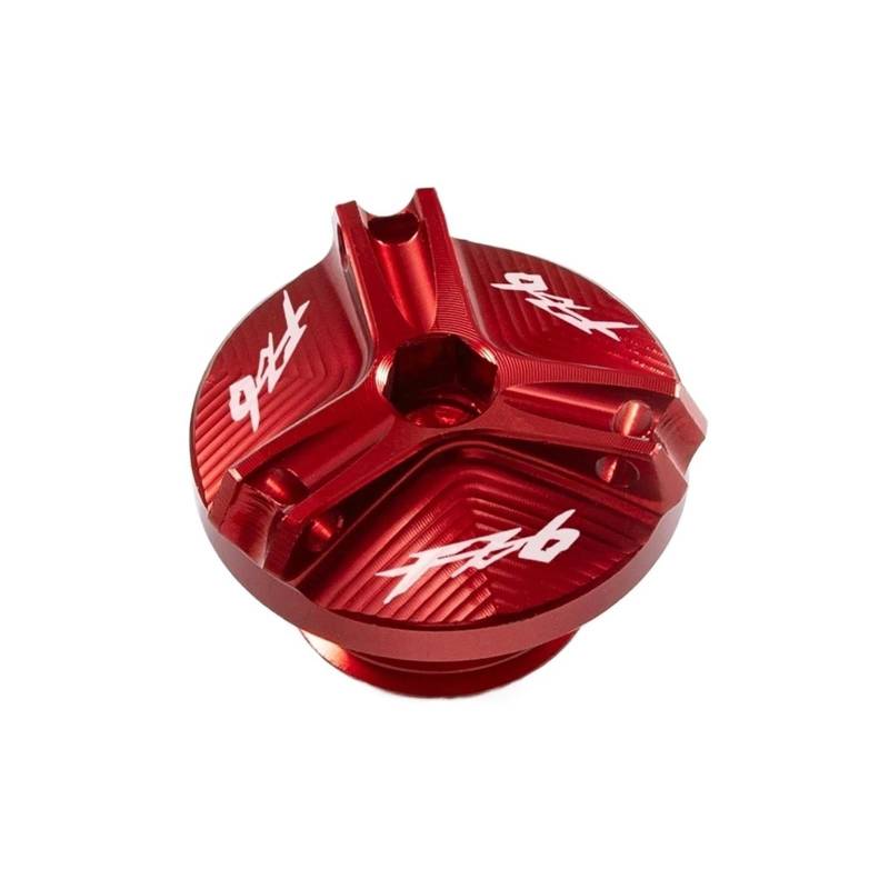 Motorrad Bremsflüssigkeitsbehälter Abdeckung Geeignet Für FZ6 N/R/S Vordere Bremsflüssigkeitsbehälterkappe Und Motorfüllkappe(M27 red) von BLBLXQBL