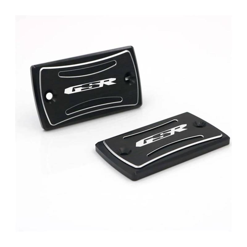 Motorrad Bremsflüssigkeitsbehälter Abdeckung Geeignet Für GSR 250F 600 400 750 2006-2019 Bremse Kupplung Master Zylinder Flüssigkeit Reservoir Abdeckung(Black A Pair) von BLBLXQBL