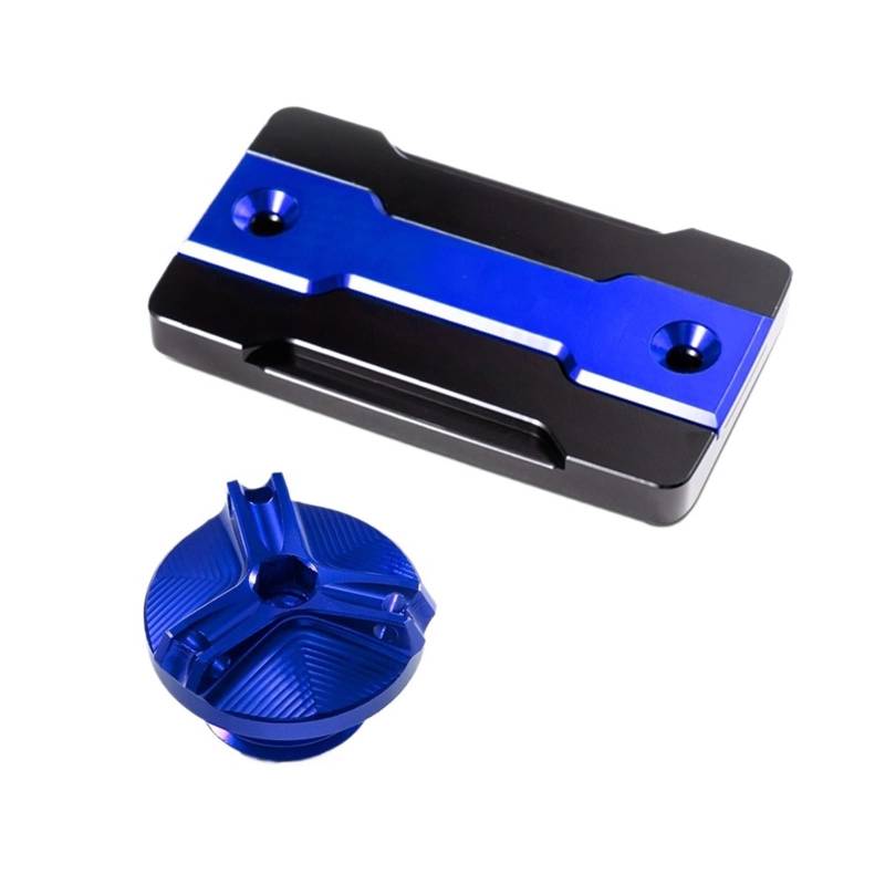 Motorrad Bremsflüssigkeitsbehälter Abdeckung Geeignet Für GSX S750 Front Brake Kraftstofftank Und Füllstoffkappen Zubehör(2 Blue) von BLBLXQBL