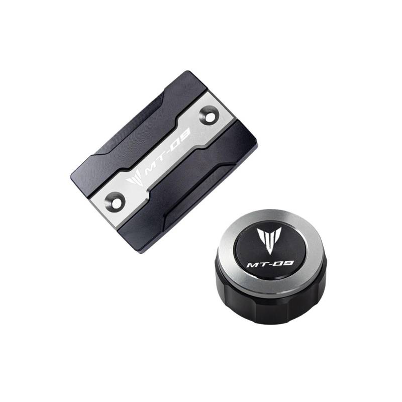 Motorrad Bremsflüssigkeitsbehälter Abdeckung Geeignet Für MT09 2014–2022 Vordere Und Hintere Bremsflüssigkeitsabdeckung.(Titanium) von BLBLXQBL