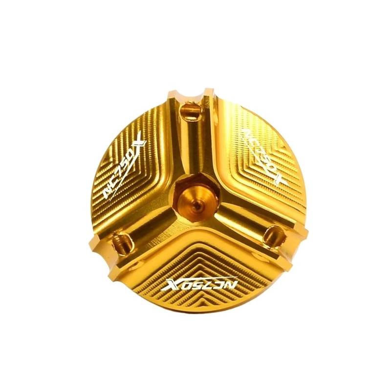 Motorrad Bremsflüssigkeitsbehälter Abdeckung Geeignet Für NC 750 X 2012-2024 Brems Flüssigkeit Reservoir Öl Füllstoff Abdeckung(Gold) von BLBLXQBL