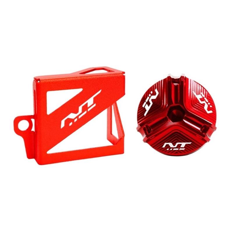 Motorrad Bremsflüssigkeitsbehälter Abdeckung Geeignet Für NT1100 2023 2022 Öl Tank Protector Motor Füllstoff Abdeckung(2 Red) von BLBLXQBL