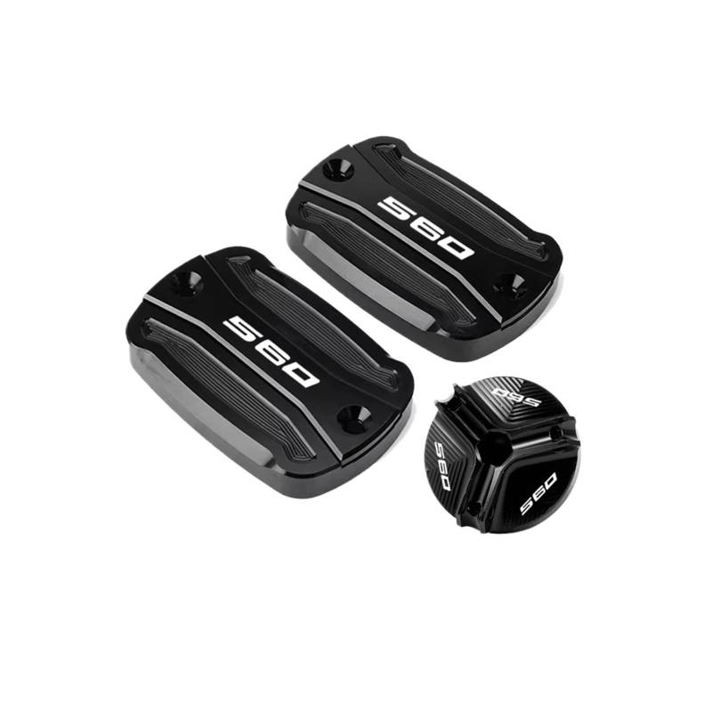 Motorrad Bremsflüssigkeitsbehälter Abdeckung Geeignet Für TMAX 560 2020-2024 Brems Flüssigkeit Master Zylinder Reservoir Abdeckung(Schwarz) von BLBLXQBL