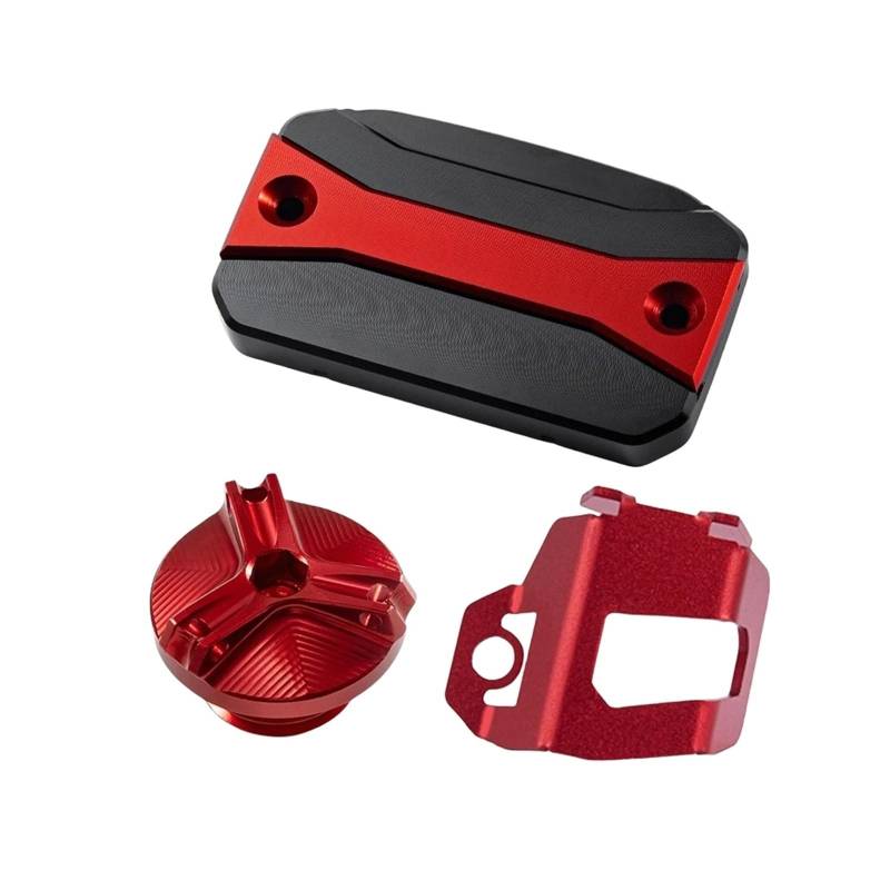 Motorrad Bremsflüssigkeitsbehälter Abdeckung Geeignet Für TRK 502 502X Front Bremse Füllstoff Abdeckung Hinten Flüssigkeit Schutz(3 red) von BLBLXQBL
