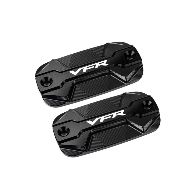 Motorrad Bremsflüssigkeitsbehälter Abdeckung Geeignet Für VFR 800 800F Vorne Brems Flüssigkeit Reservoir Abdeckung(2 Black) von BLBLXQBL
