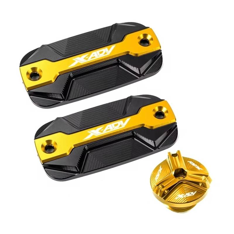 Motorrad Bremsflüssigkeitsbehälter Abdeckung Geeignet Für XADV 750 300 1000 2017-2024 Brems Flüssigkeit Reservoir Öl Tank Abdeckung(3 Gold) von BLBLXQBL