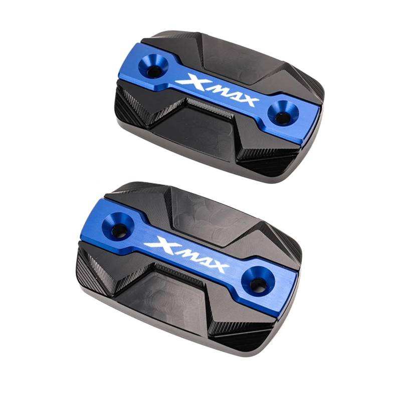 Motorrad Bremsflüssigkeitsbehälter Abdeckung Geeignet Für XMAX300 X-MAX 250 2017-2023 Vorne Brems Flüssigkeit Motor Öl Füllstoff Abdeckung(2 Blue) von BLBLXQBL