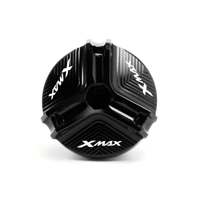 Motorrad Bremsflüssigkeitsbehälter Abdeckung Geeignet Für XMAX300 X-MAX 250 2017-2023 Vorne Brems Flüssigkeit Motor Öl Füllstoff Abdeckung(Schwarz) von BLBLXQBL