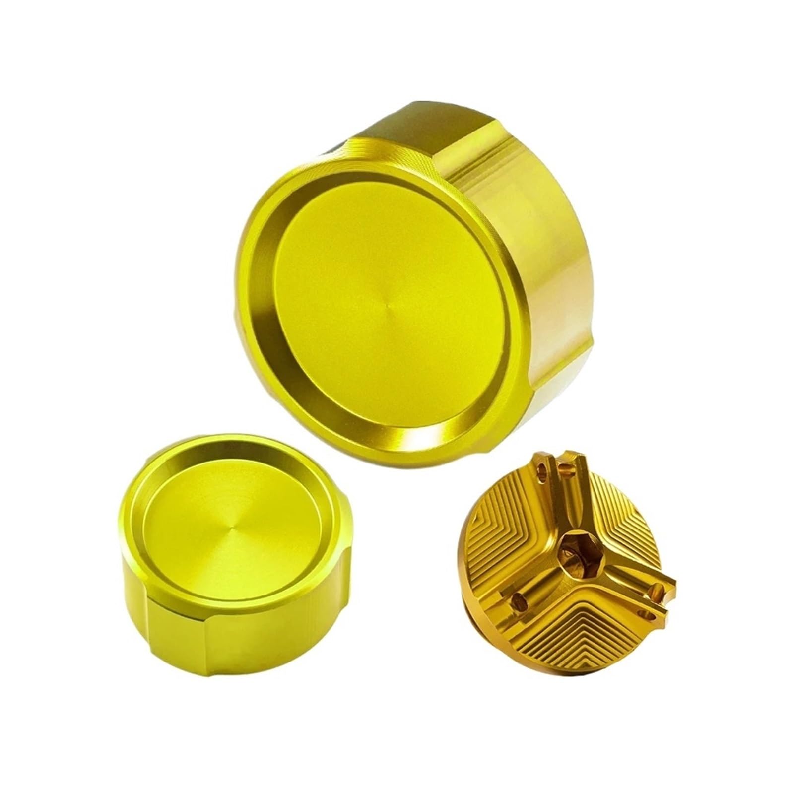 Motorrad Bremsflüssigkeitsbehälter Abdeckung Geeignet Für YZF R6 2010–2022 Vorder Und Hinterradbremse Tankdeckel Und Füllstoffabdeckung(A Set Gold) von BLBLXQBL
