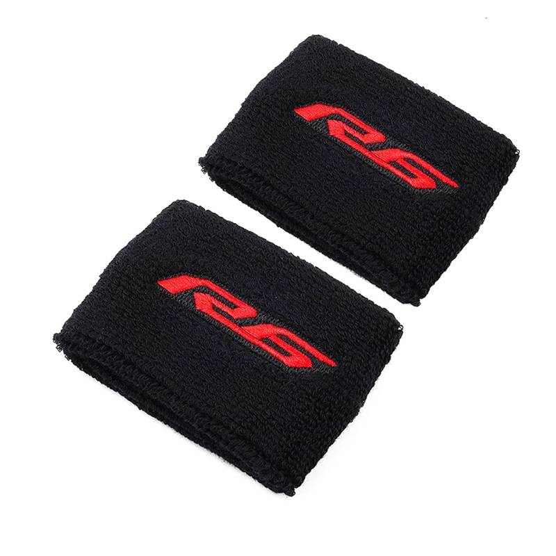 Motorrad Bremsflüssigkeitsbehälter Abdeckung Geeignet Für YZF R6 Front Brake Reservoir Socke Mantel Ärmel Schlüsselanhänger(2s Red) von BLBLXQBL
