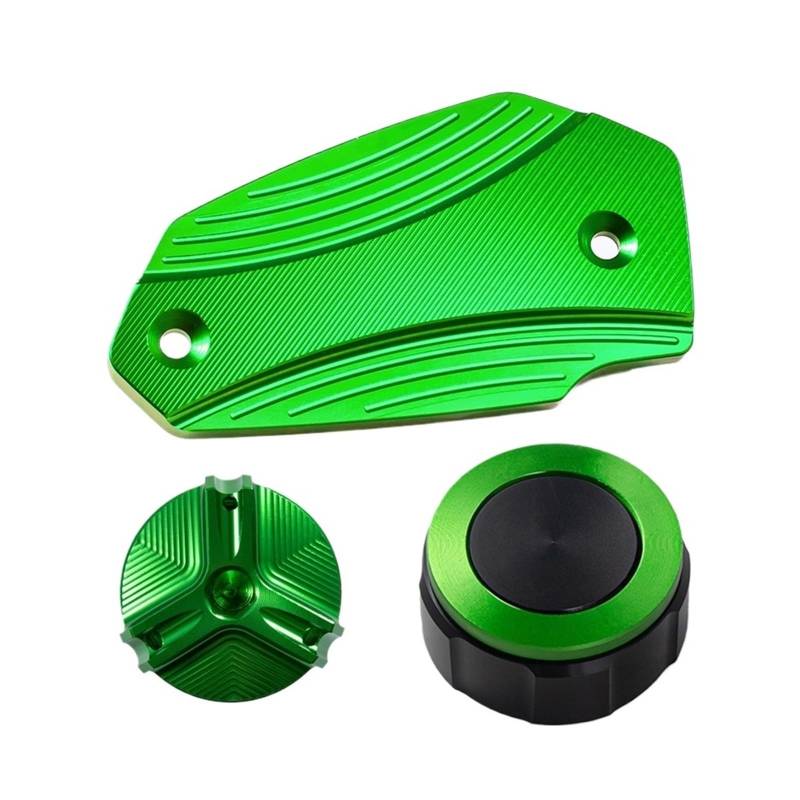 Motorrad Bremsflüssigkeitsbehälter Abdeckung Geeignet Für Z 800 650 900 Hinten Vorne Brems Flüssigkeit Kraftstoff Abdeckung Zubehör(3 Green) von BLBLXQBL