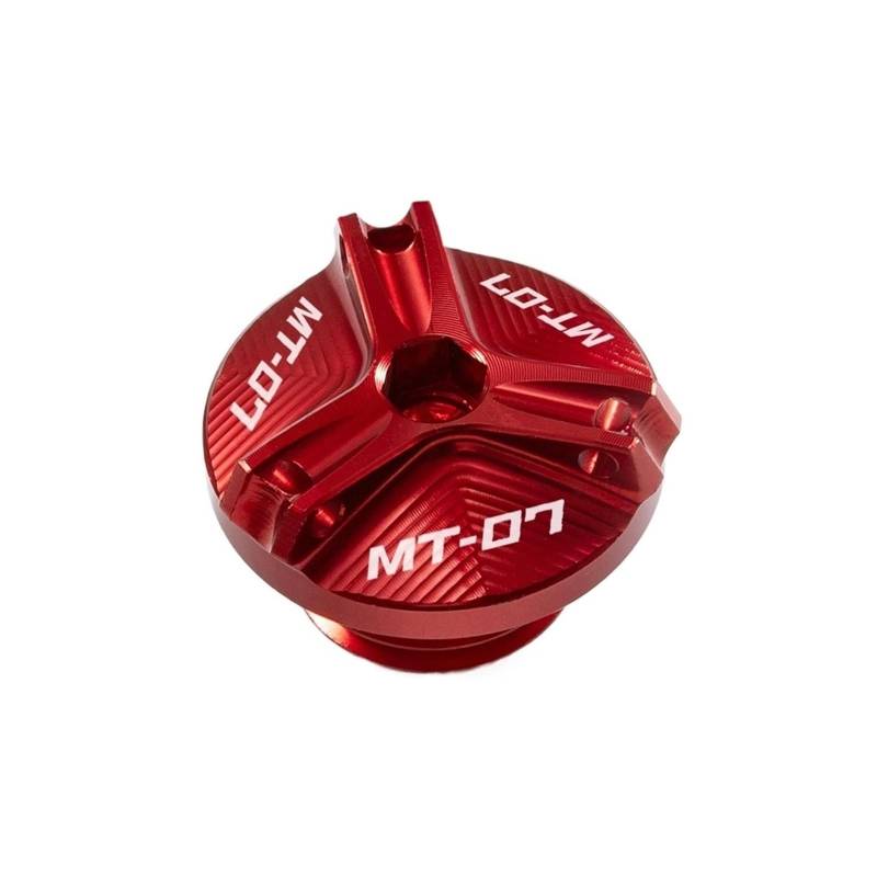Motorrad Bremsflüssigkeitsbehälter Abdeckung Kraftstoffabdeckung Für Vorder- Und Hinterradbremse, Passend Für MT 07 2014–2023(M27 red) von BLBLXQBL