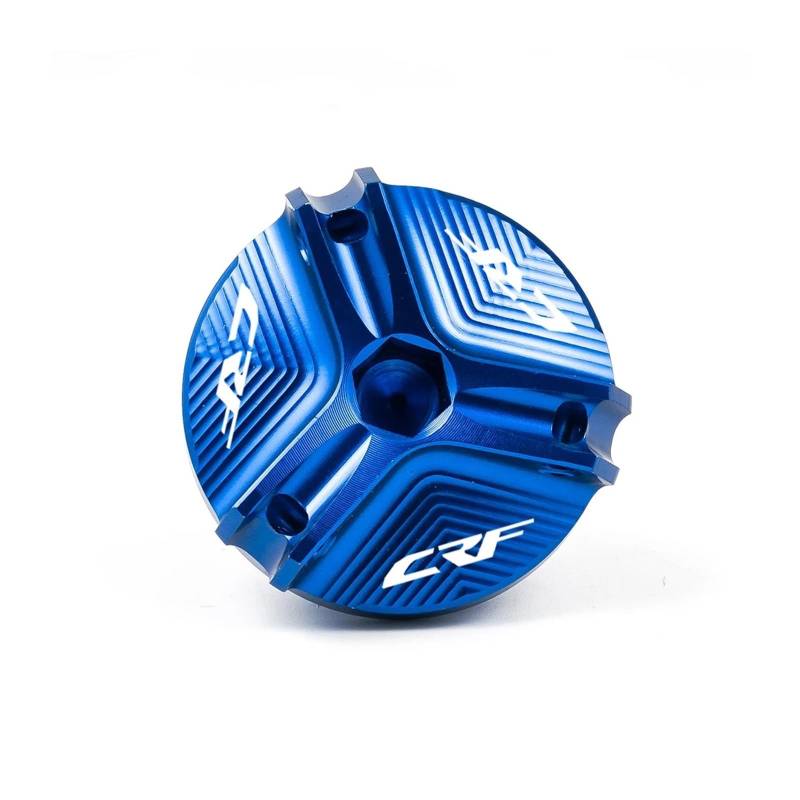 Motorrad Bremsflüssigkeitsbehälter Abdeckung Motoröl-Füllstandskappe Geeignet Für CRF 1000L 150 450 250R Zubehör(Blau) von BLBLXQBL