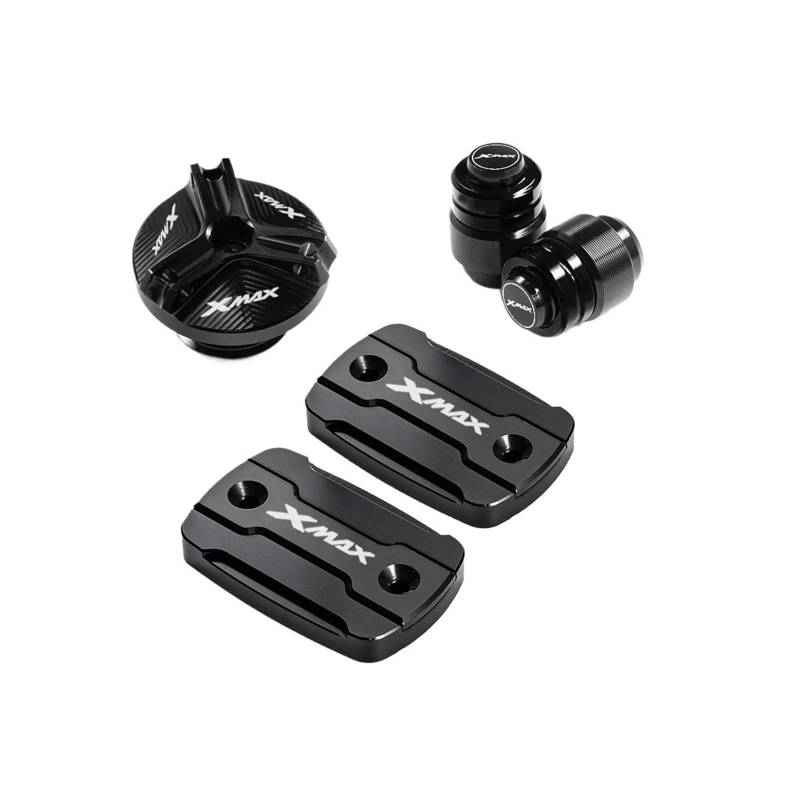 Motorrad Bremsflüssigkeitsbehälter Abdeckung Motorrad Brems Flüssigkeit Öl Füllstoff Kappe Geeignet Für Xmax 250 300 2017-2023(Schwarz) von BLBLXQBL