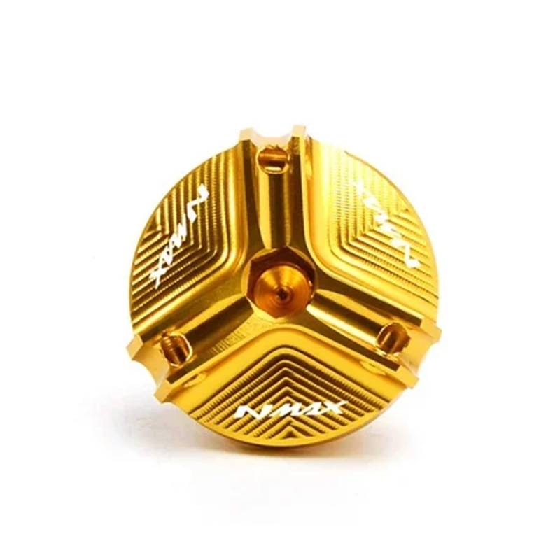 Motorrad Bremsflüssigkeitsbehälter Abdeckung Motorrad Vorne Brems Flüssigkeit Reservoir Motor Füllstoff Abdeckung Geeignet Für NMAX 155 125 2015-2025(Gold) von BLBLXQBL