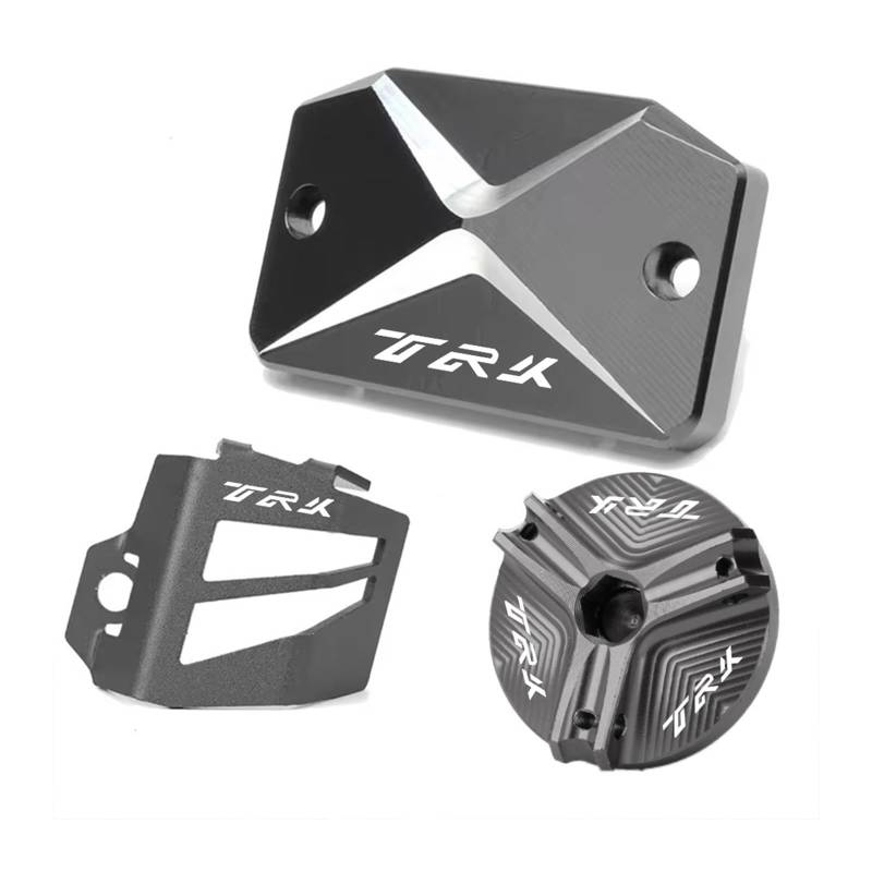 Motorrad Bremsflüssigkeitsbehälter Abdeckung Öl Füllstoff Schutz Geeignet Für TRK 702X 702 Brems Flüssigkeit Reservior Abdeckung(3 Grey) von BLBLXQBL