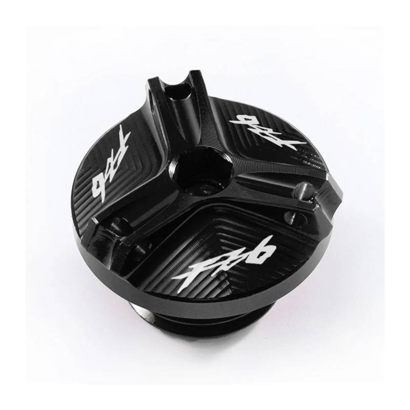 Motorrad Bremsflüssigkeitsbehälter Abdeckung Vorderer Bremsflüssigkeitsbehälterdeckel Und Motorfüllerabdeckung Passend Für FZ6 N/R/S(1 Black) von BLBLXQBL