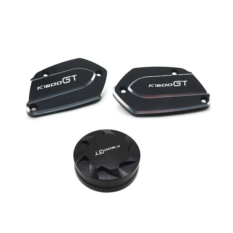 Motorrad Bremsflüssigkeitsbehälter Abdeckung Vorderradbremsflüssigkeitsbehälter Hauptbremszylinderabdeckung Passend Für K1600GT/GTL 2011-2015(Front Rear 3pcs) von BLBLXQBL