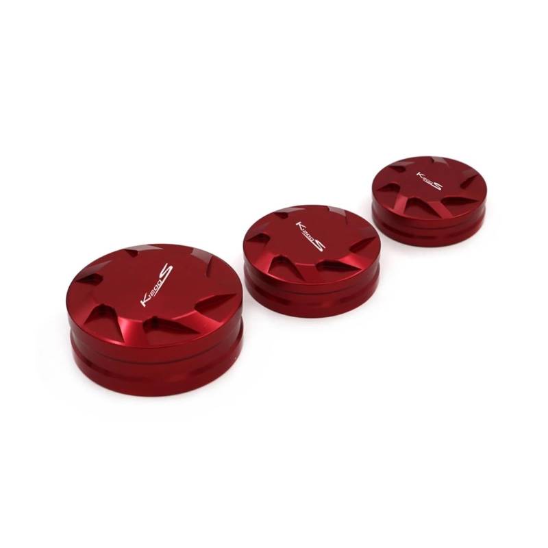 Motorrad Bremsflüssigkeitsbehälter Abdeckung Vorne Hinten Brems Flüssigkeit Reservoir Abdeckung Geeignet Für K1200 S 2005-2007 Zubehör(Red) von BLBLXQBL