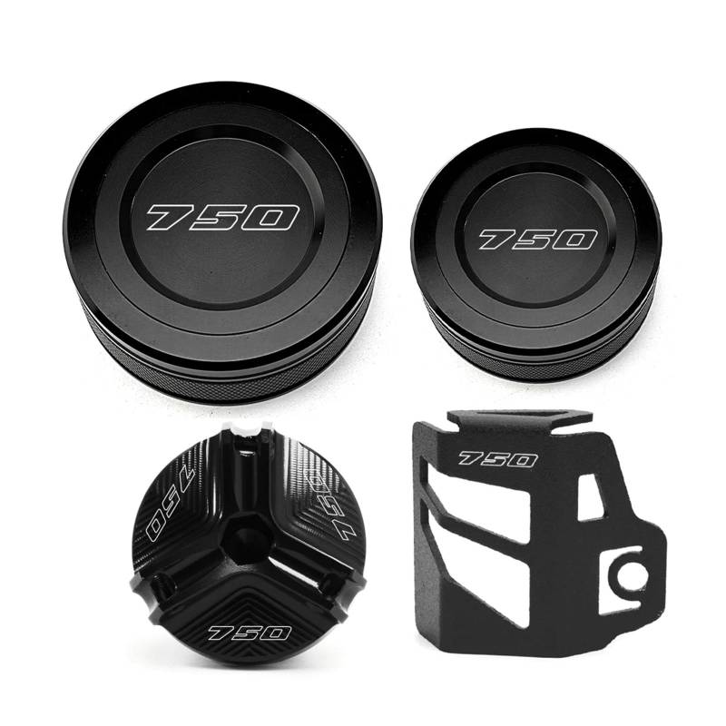 Motorrad Bremsflüssigkeitsbehälter Abdeckung Vorne Hinten Brems Flüssigkeit Reservoir Abdeckung Geeignet Für Z 750 2005-2012 Schutz Öl Füllstoff(4 Black) von BLBLXQBL