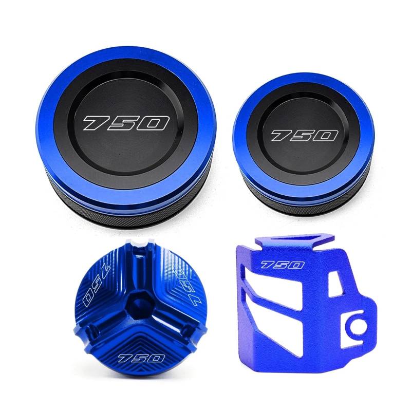 Motorrad Bremsflüssigkeitsbehälter Abdeckung Vorne Hinten Brems Flüssigkeit Reservoir Abdeckung Geeignet Für Z 750 2005-2012 Schutz Öl Füllstoff(4 Blue) von BLBLXQBL