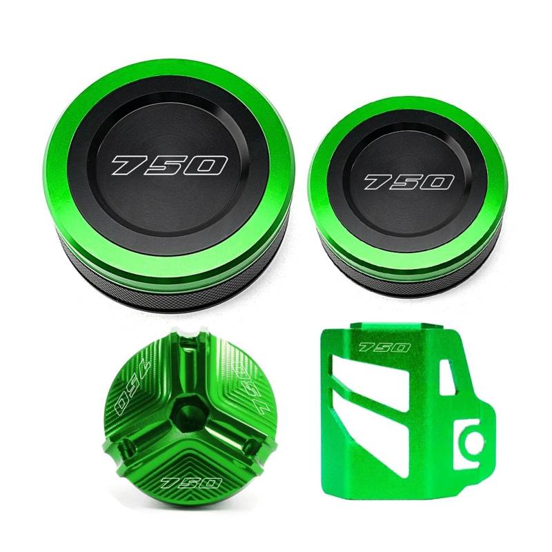 Motorrad Bremsflüssigkeitsbehälter Abdeckung Vorne Hinten Brems Flüssigkeit Reservoir Abdeckung Geeignet Für Z 750 2005-2012 Schutz Öl Füllstoff(4 Green) von BLBLXQBL