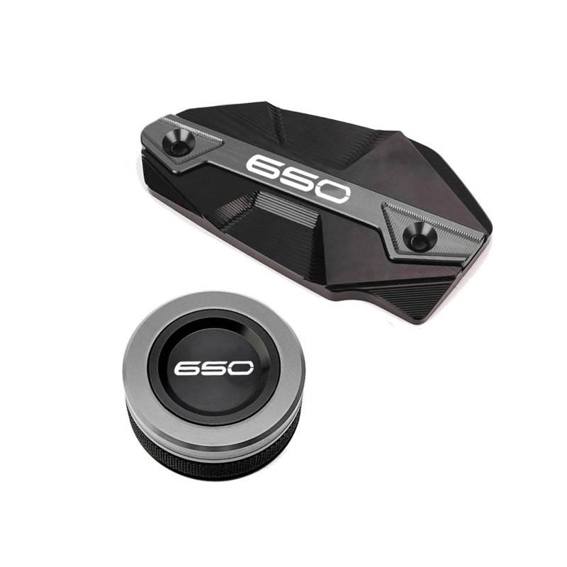 Motorrad Bremsflüssigkeitsbehälter Abdeckung Vorne Hinten Brems Flüssigkeit Reservoir Tasse Abdeckung Geeignet Für Z 650 2017-2025(1 Grey) von BLBLXQBL