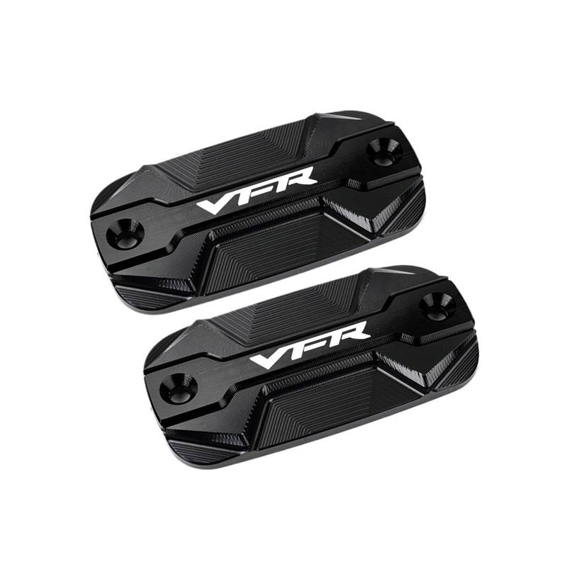 Motorrad Bremsflüssigkeitsbehälter Abdeckung Vorne Kupplung Brems Flüssigkeit Reservoir Abdeckung Geeignet Für VFR 800 1200 800X/f 1200x(2 Black) von BLBLXQBL