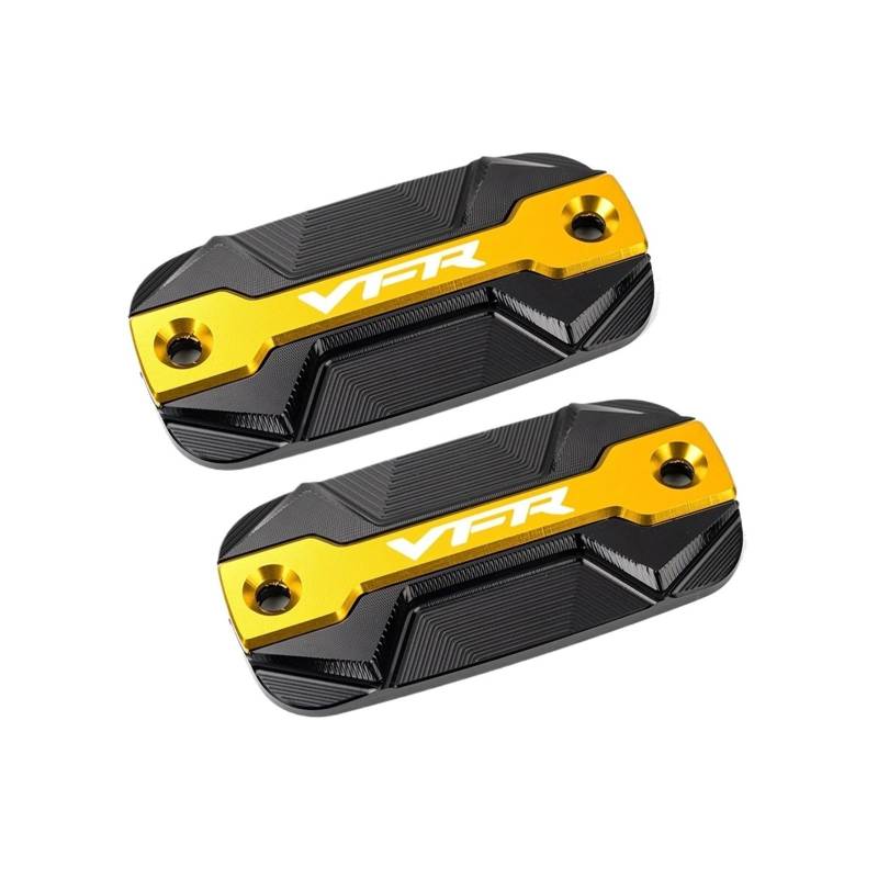 Motorrad Bremsflüssigkeitsbehälter Abdeckung Vorne Kupplung Brems Flüssigkeit Reservoir Abdeckung Geeignet Für VFR 800 1200 800X/f 1200x(2 Gold) von BLBLXQBL
