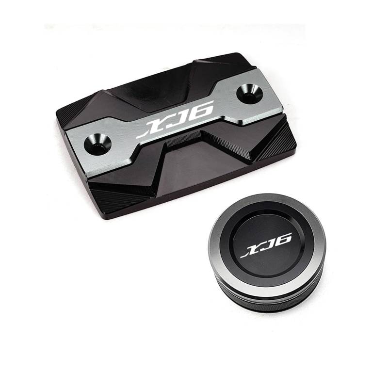 Motorrad Bremsflüssigkeitsbehälter Abdeckung Vorne Und Hinten Bremsflüssigkeitsbehälter Passend Für XJ6 F/N 2010–2014 Motoröl-Einfülldeckel(2 Grey) von BLBLXQBL