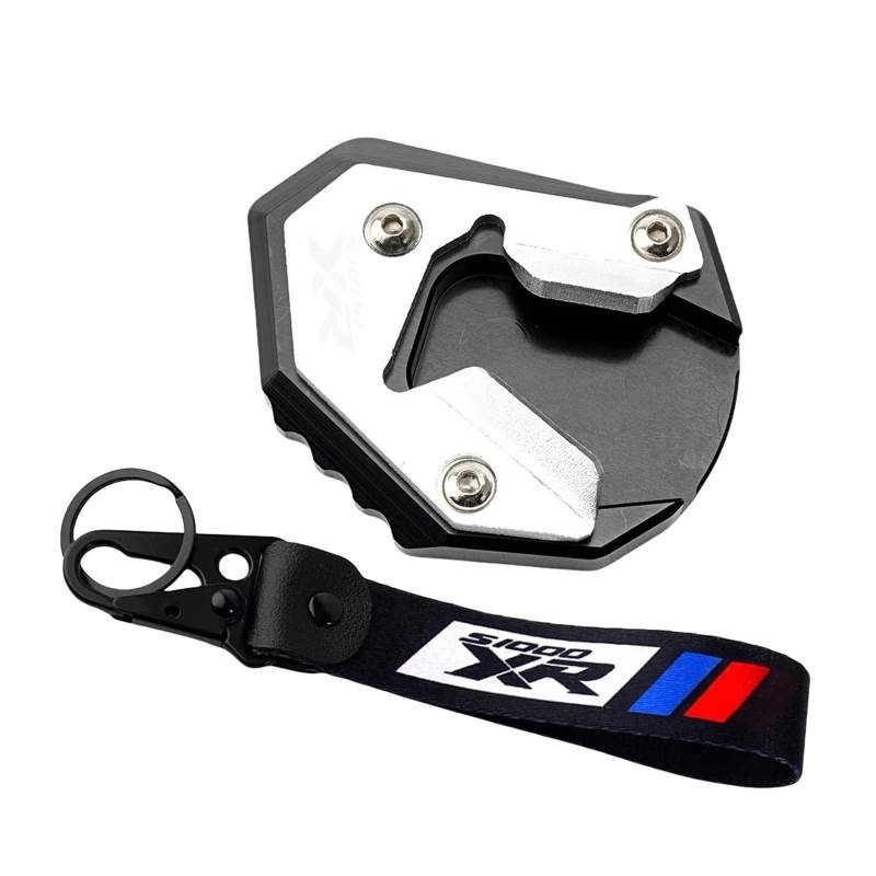 Motorrad Ständer Unterlage Motorrad-Schlüsselanhänger Ständer-Vergrößerungsplatte Passend Für S1000XR 2017–2019(Silver 2) von BLBLXQBL