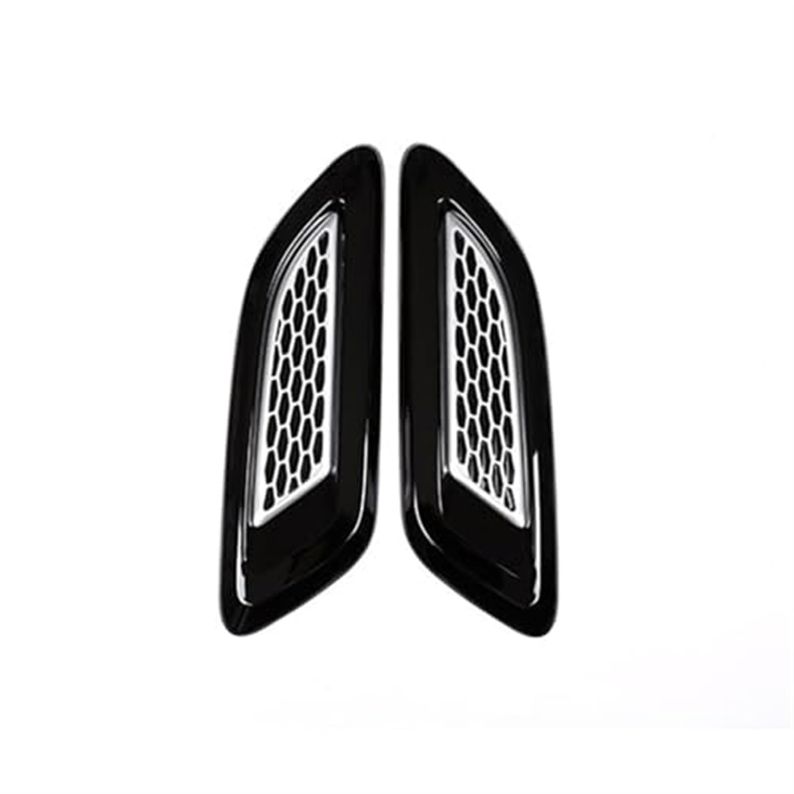 Für Discovery Für Sport Für LR4 Für Range Für Rover Für Evoque Für Vogue 2 stücke Auto Haube Air Vent Outlet flügel Trim Motorhaube Motorhauben-Entlüftungshutze(‎Silver Without Logo) von BLBNEZBZTY