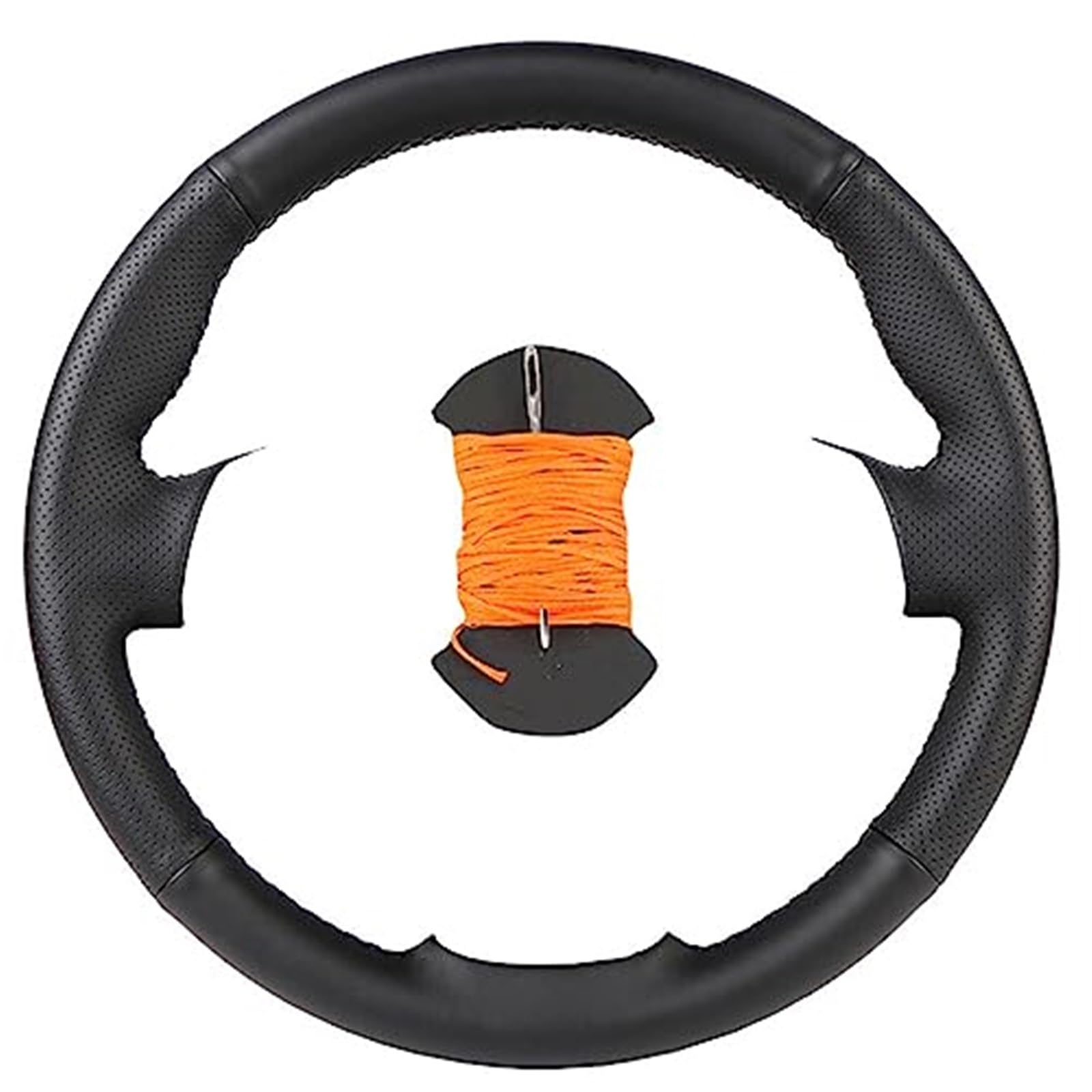 Lenkradschutz Für Citroen Für Berlingo 2008-2016 Für Jumpy 2009-2016 Leder DIY Auto Lenkrad Abdeckung Lenkung deckt Rad Auto-Lenkradbezug(Orange) von BLBNEZBZTY