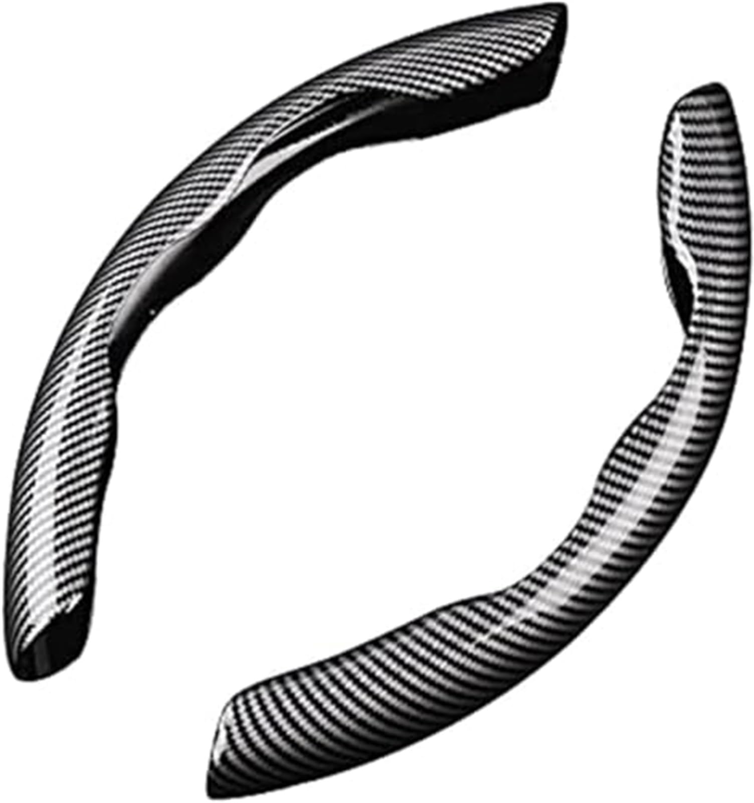 Lenkradschutz Für Citroen Für C3 Für Pluriel 2003-2021 Lenkradschutz Atmungsaktive Verschleißfeste 2-teilige Carbonfaser-Lenkradabdeckung Auto-Lenkradbezug(A-Black) von BLBNEZBZTY