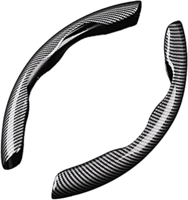 Lenkradschutz Für Citroen Für C3 Für Pluriel 2003-2021 Lenkradschutz Atmungsaktive Verschleißfeste 2-teilige Carbonfaser-Lenkradabdeckung Auto-Lenkradbezug(A-Black) von BLBNEZBZTY